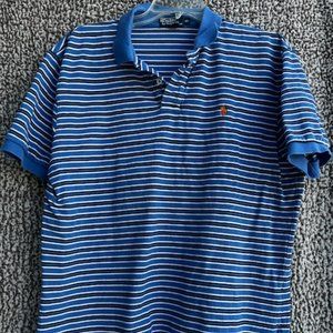 POLO BY RALPH LAUREN Blue/White Striped Polo
